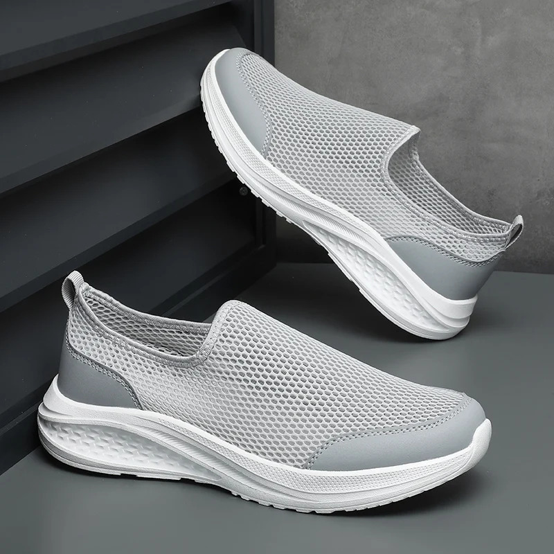 YRZL Mens Sneakers Lightweight Wear Resistant Casual Air Mesh Running Shoes Spring Black Walking Shoes Plus Size 39-48 250707
