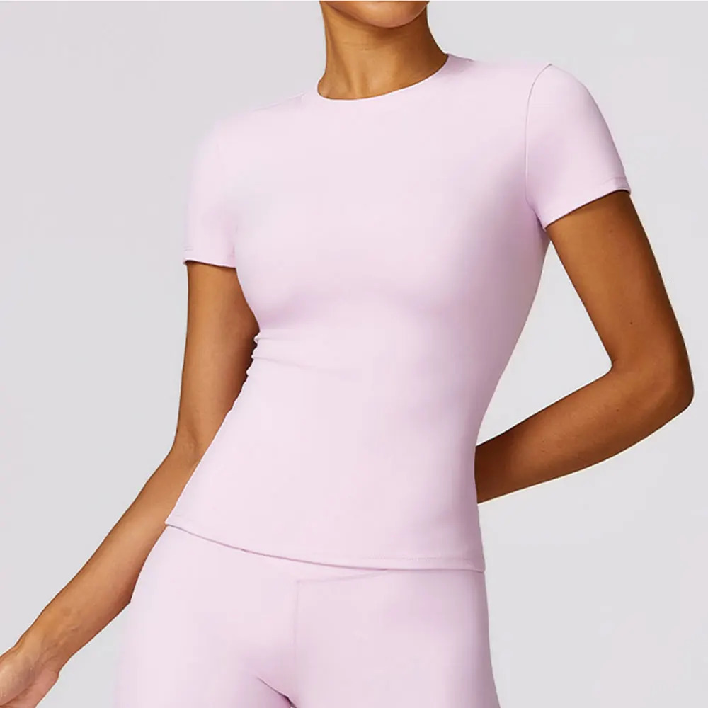 Yoga Shirt Top Quick Dry Running Tops Tights Push Up Workout Gym Clothes Female Short Sleeve Fitness Sports TShirts 250708