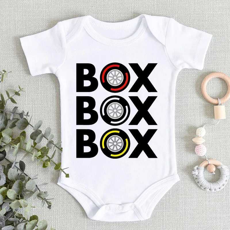 Box F1 Tire Compound Design Newborn Bodysuit Short Sleeve Jumpsuit Boy Girl Baby Clothes Soft Cotton Infant Romper Z250712
