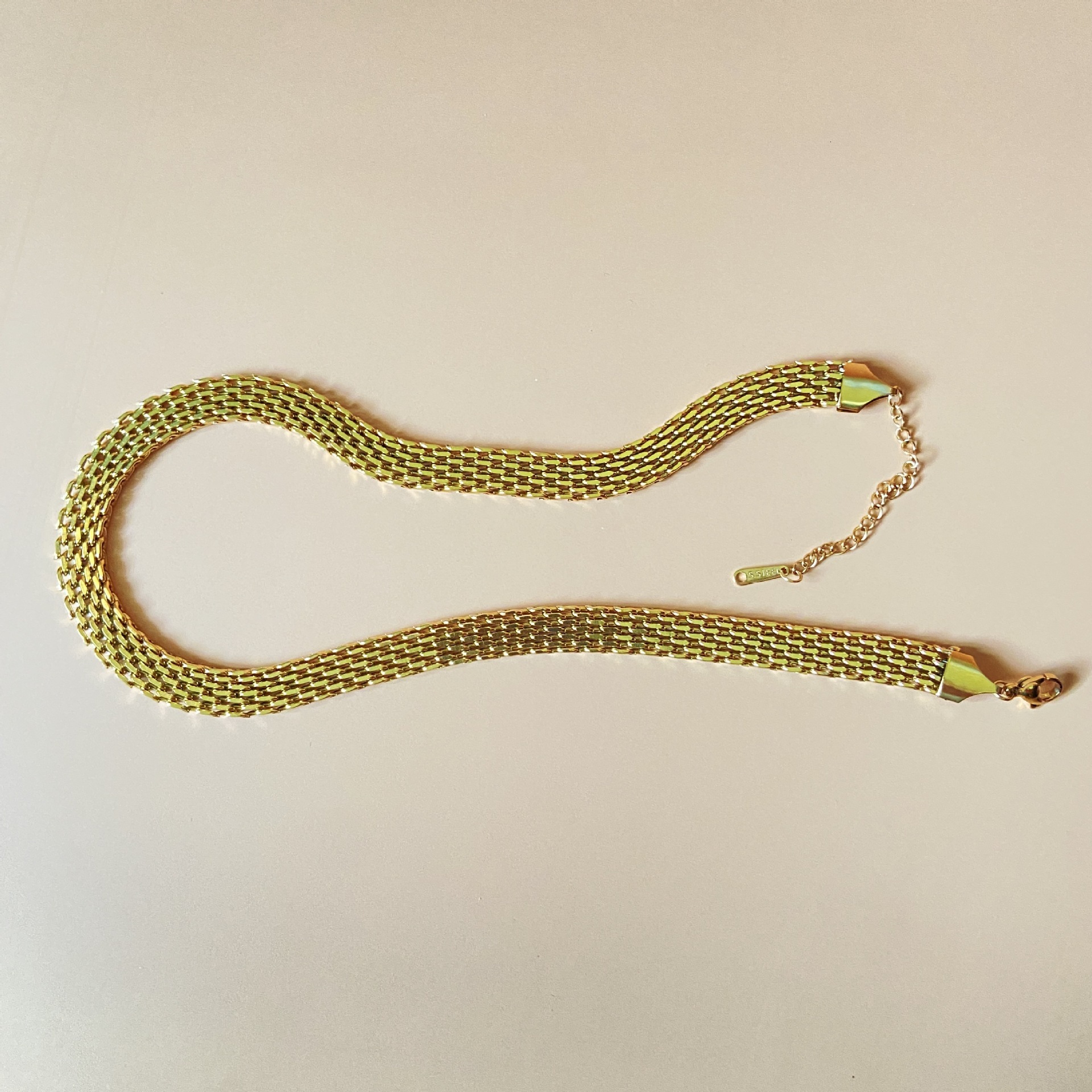Luxury Jewelry Designer Jewelry Fashion Jewelry Thick Tennis Braided Vintage Fashion Necklace Titanium Steel Chain 18k Gold Plated Unique Wide Deforme