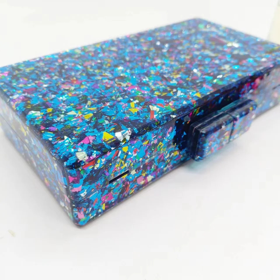 Women Acrylic Box Clutch Evening Bags Wedding Dinner Dress Purses Chic Party Shoulder Crossbody Bags Ladies Chain Handbag 250708