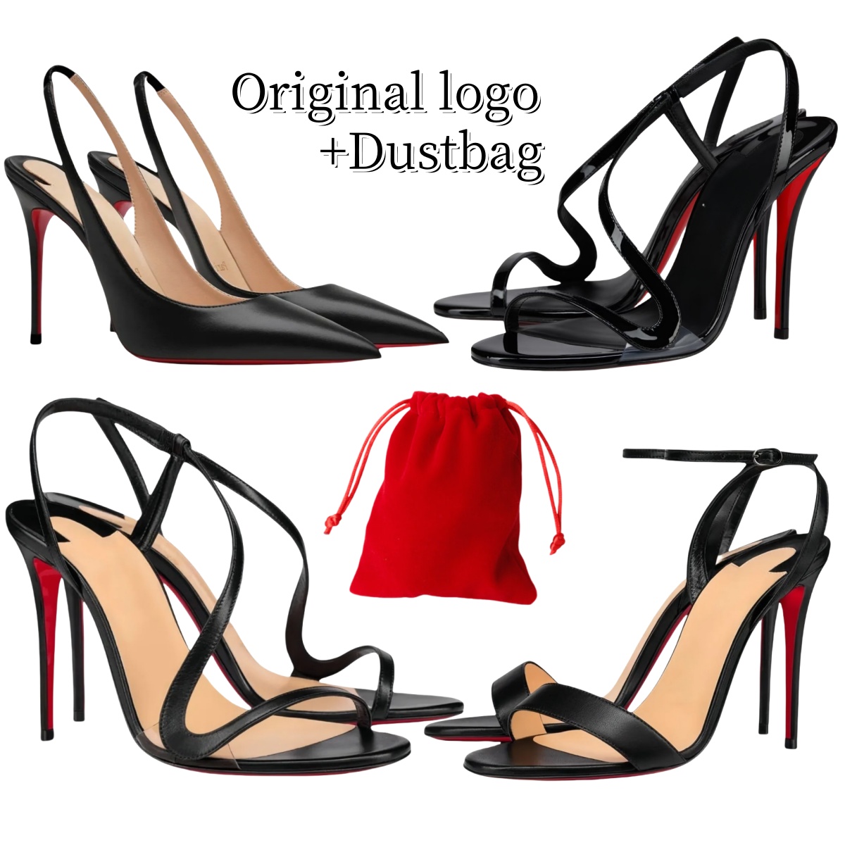 Designer High Heels Botttom Patent Leather Pointed Toe Shoes 6cm 8cm 10cm 12cm Nude Women Sexy Party Pumps With Red Dustbag EUR35-44