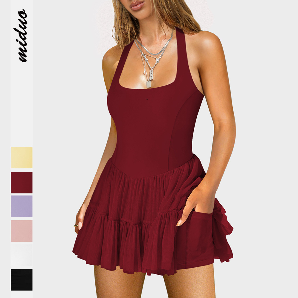 2025 Summer New Women's Fashion Summer New Women's Short Skirt Ballet Style Mesh Belt Adjustable Dress New Luxury Designer Women's Skir