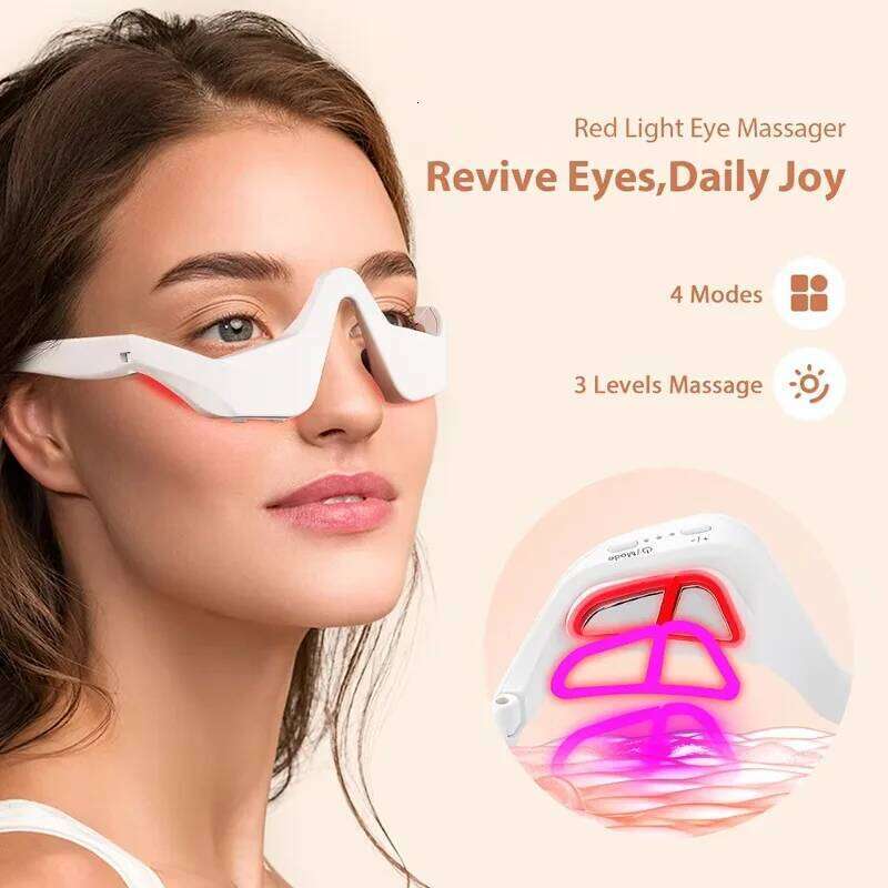 Rechargeable Microcurrent Massager For Dark Circles Anti-Aging Lightweight Electric Eye Care Glasses Brightening