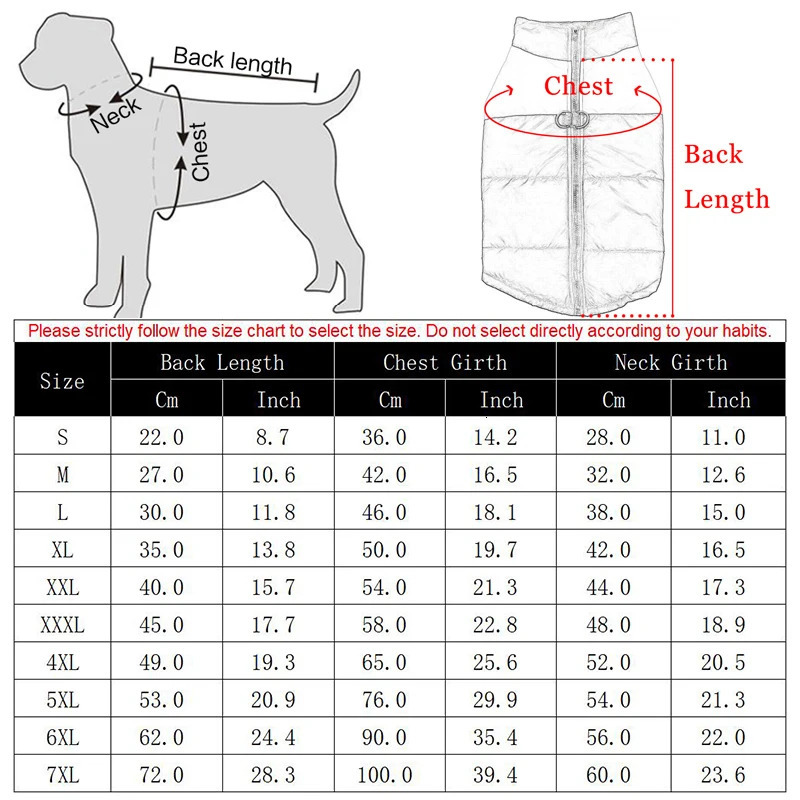 Winter Pet Dog Clothes Warm Big Dog Coat Puppy Clothing Waterproof Pet Vest Jacket For Small Medium Large Dogs Golden Retriever 250708