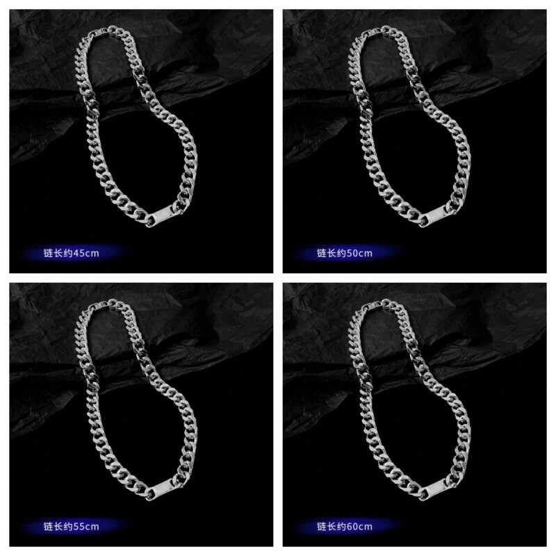 Luxury Jewelry Designer Jewelry European And American Style Simple Trendy Unisex Necklace Men Women Smooth Titanium Steel Clavicle Chain Personality