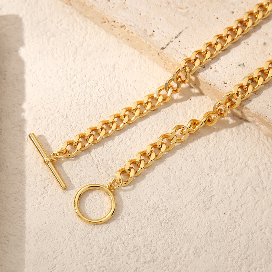 Luxury Jewelry Designer Jewelry Versatile Trendy Fashion European And American INS Style Jewelry 18K Gold Plated Unique Niche Design Bare Chain Titani