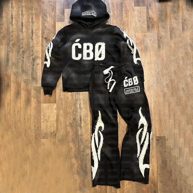 Y2k Long Sleeved Pullover Hoodie With Letter Patchwork Tops Streetwear Vintage Hoodie School Outfit Punk High Street Clothing 250709