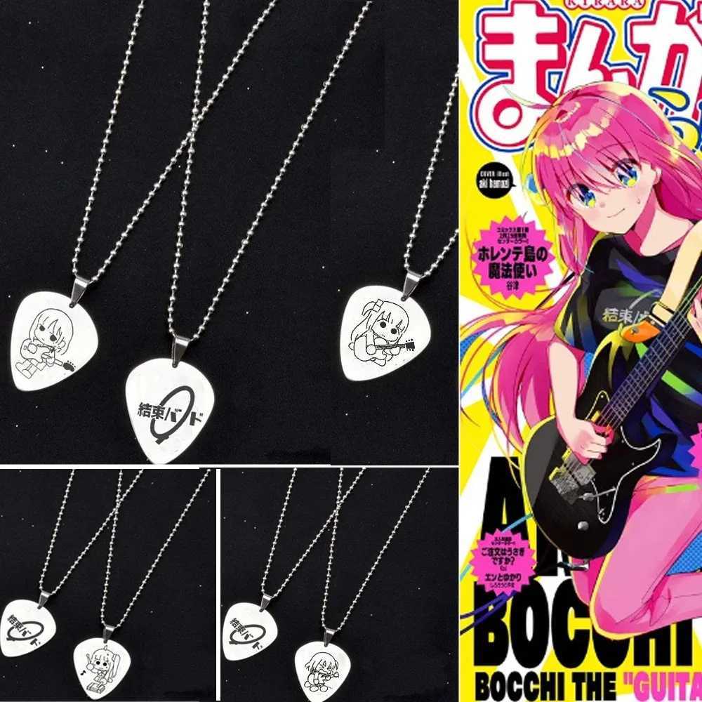 BOCCHI THE ROCK Anime Peripheral Necklace Gotoh Hitori Cute Yamada Ryo Guitar Pick Ijichi Nijika Laser Ttering Kawaii Gift W250712