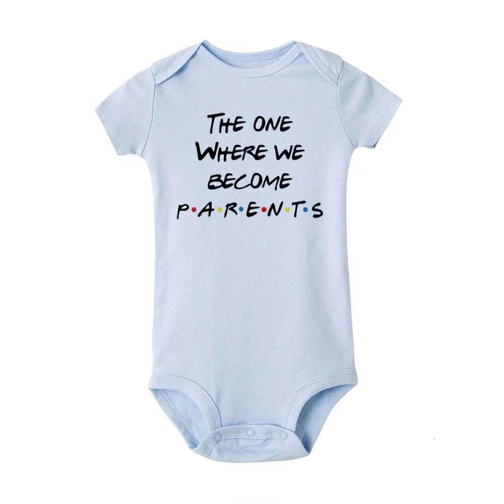 Pregnancy Announcement Friends Newborn Bodysuit Baby Infant Toddler Jumpsuit We Become Parents Baby Clothes Gifts for New Parent Z250712