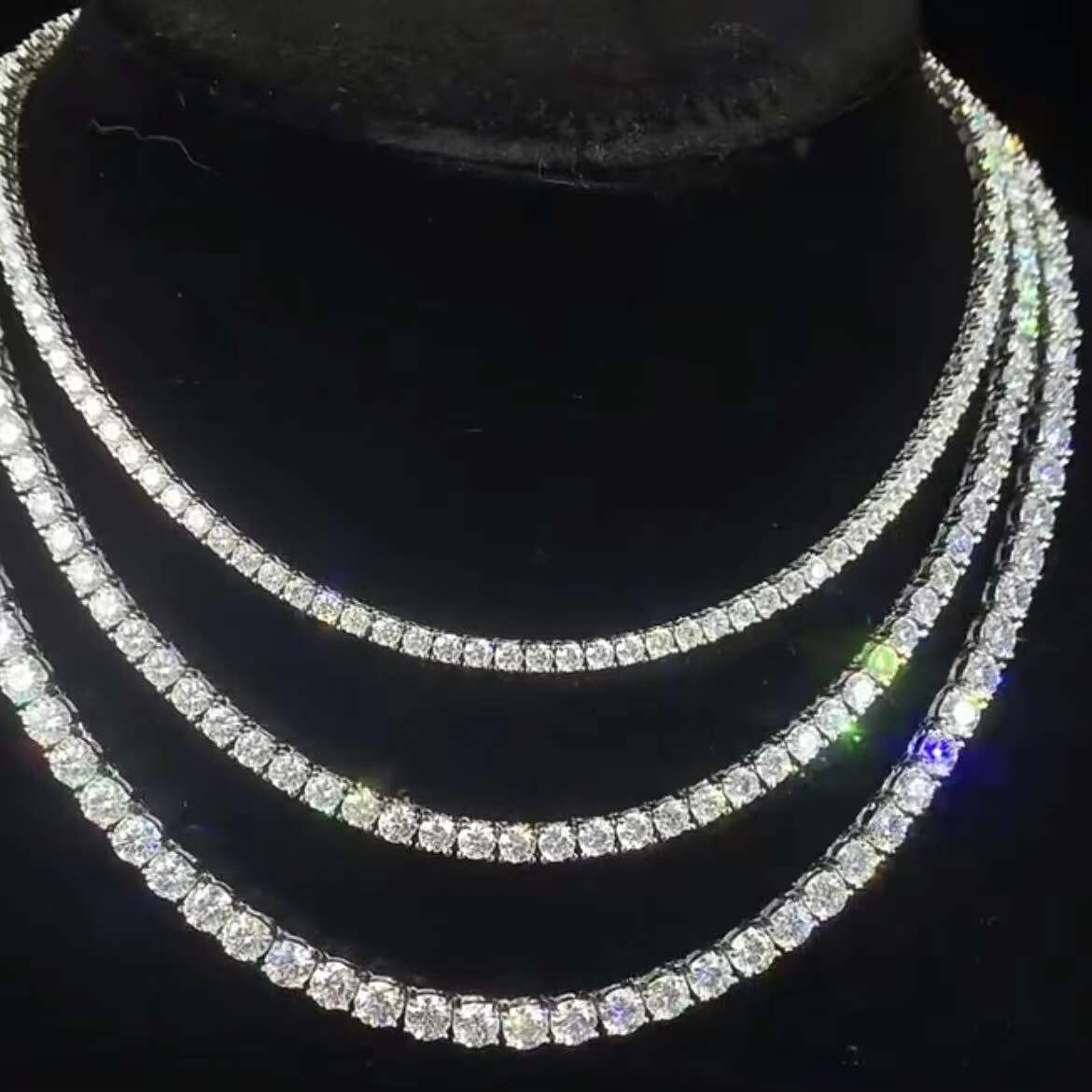 14K Gold Classic Round Tennis Chain Necklace Set Emerald Jewelry for Weddings Parties Emerald Stone Prices