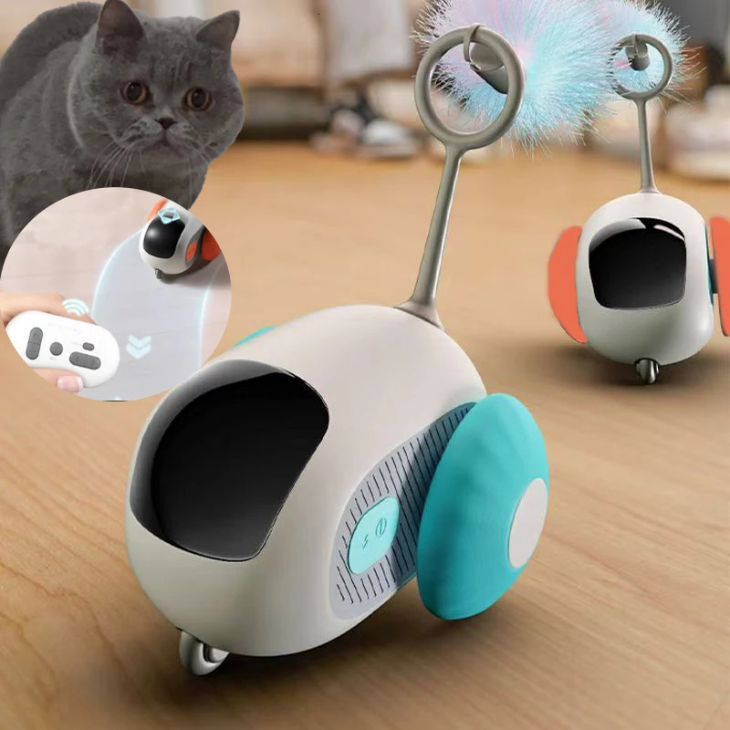 Smart Cat Toy Pet Interactive Automatic Moving Remote Electric Car Toys Upgraded Version Rechargeable Kitten Training Game Toys 250708