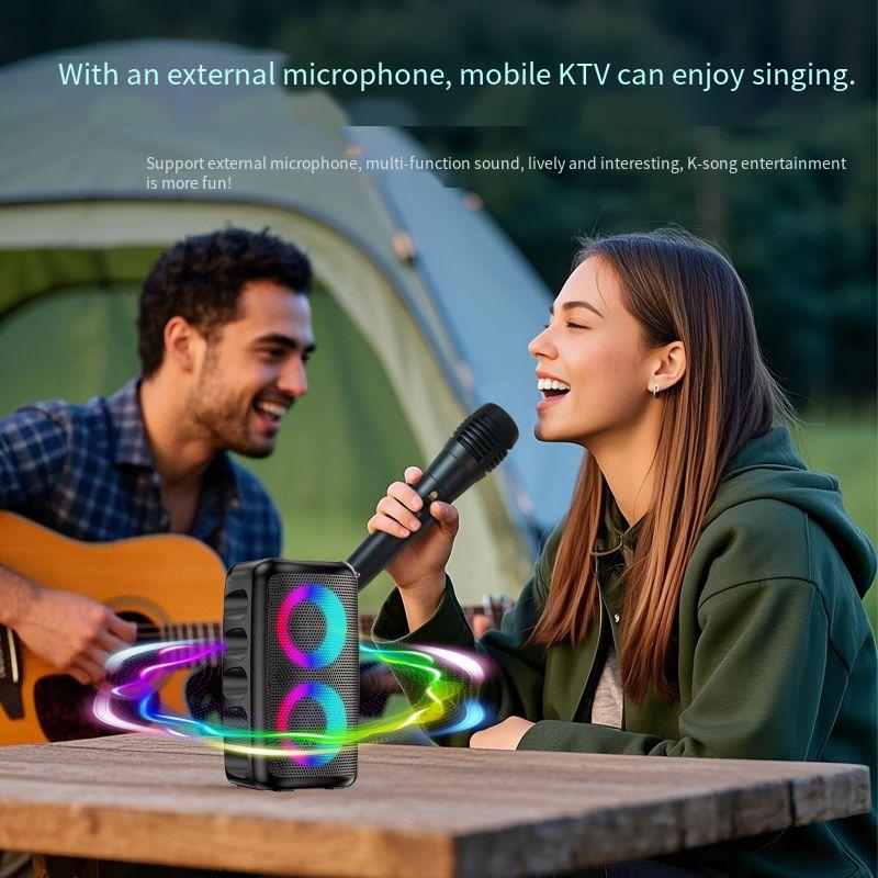 Designer Famous Brand Hot Item Colorful Speaker Wireless Bluetooth Outdoor Microphone Square Dance