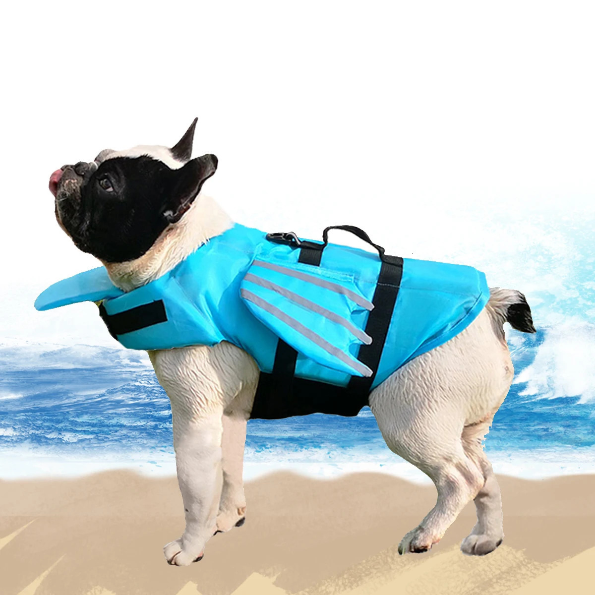 Dog Life Jacket Dog Safety Vest Adjustable Preserver with High Buoyancy and Durable Rescue Handle for Small Medium and Large Dog 250708