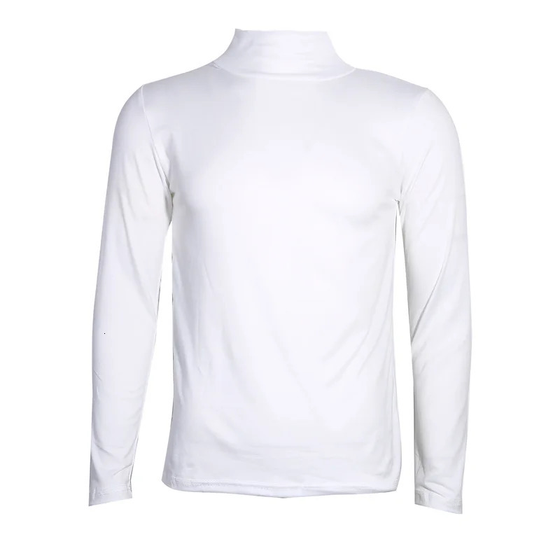 Mens Solid Color Turtleneck TShirt Spring Casual Long Sleeve Basic Bottoming Shirt Fashion SlimFit Tops Plus Size 250707