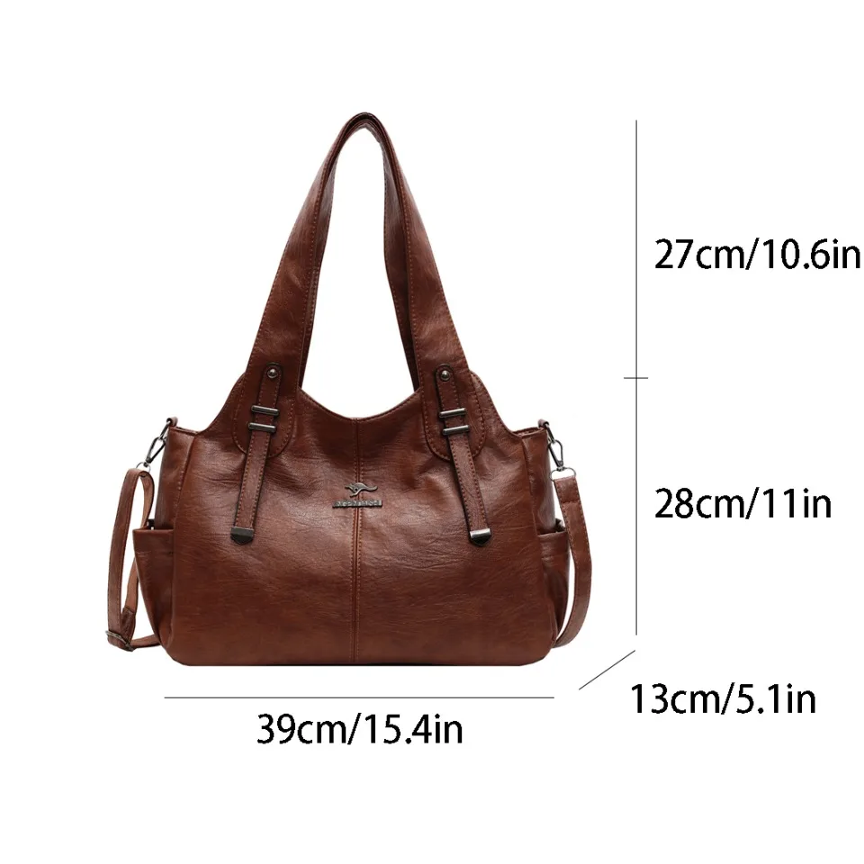 Retro Color Luxury Designer Shoulder Bags for Women High Quality Soft Leather Cross-body Bag Lady Travel Handbag Casual Tote Sac