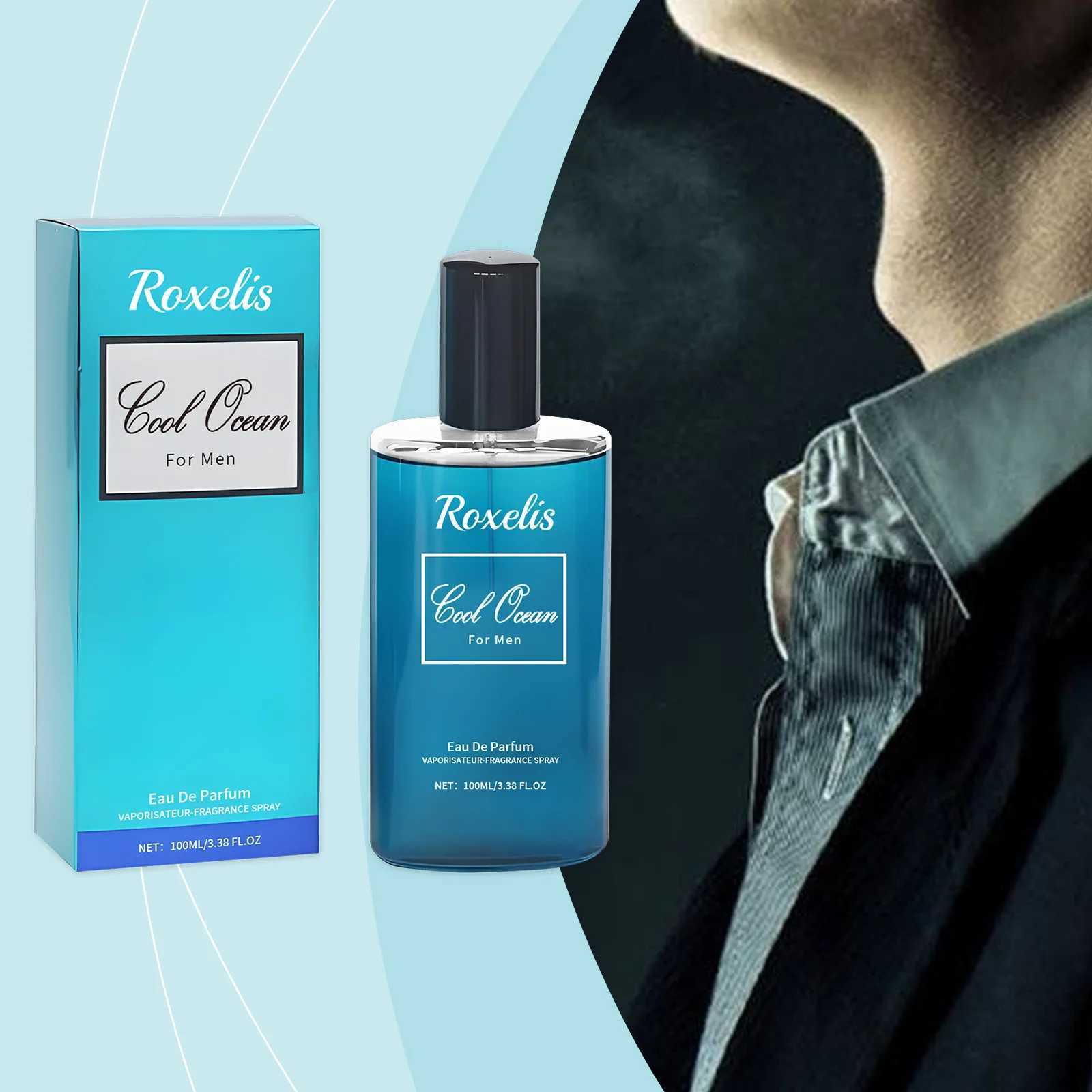 Roxelis 100ml Cologne Men Perfume Fresh Body Lasting Fragrance Confidence Boost Pheromone Release Charm Flirting Dating Perfume W250712