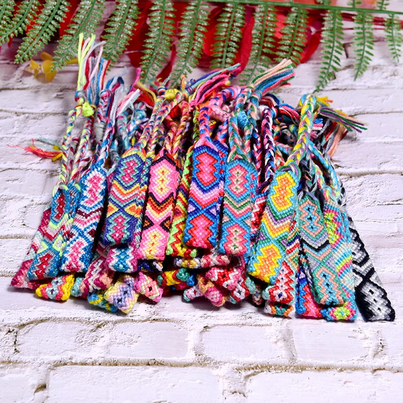 20 Pieces Random Color Friendship Bracelet for Women Fashion Handmade Macrame Braided Pulseras Femme Drop 250712