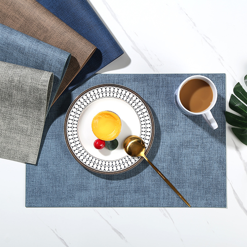 Placemats Dual Sided,Faux Leather Place Meal Mats Indoor Placemats for Dining Table Outdoor Square Non-Slip Washable Table Mats