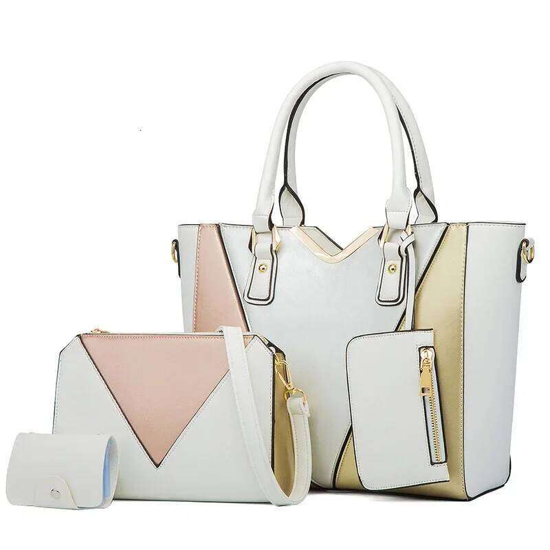 New Fashion 4pcs/Set Women's Handbag with Wallet High Quality PU Leather Shoulder Laides Crossbody Bag Casual Tote Bags