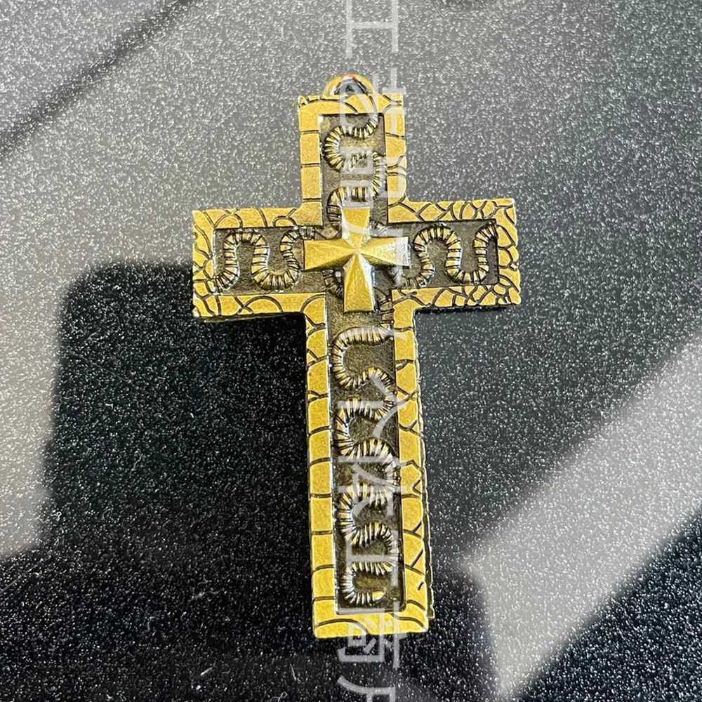 With Secret Compartment Cross Pendant Necklace Openable Locket Neck Chain Choker Vintage 3D Printed Charm Jewelry for Women Men W250712