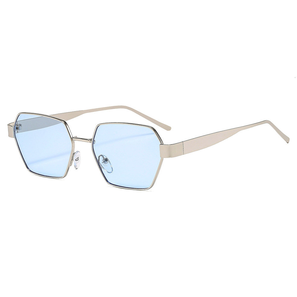 Designer's Luxury Eyewear: Men's Elegant Thin-edge Polygonal UV Protective Sunglasses, Women's Large-face Slimming Polarized Sunglasses