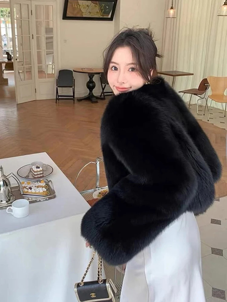 ZADORIN Winter Fur Coat Woman Furry Pink Faux Fur Jacket Woman Wedding Clothing Thick Warm Fur Faux Coats Short Outerwear 250708