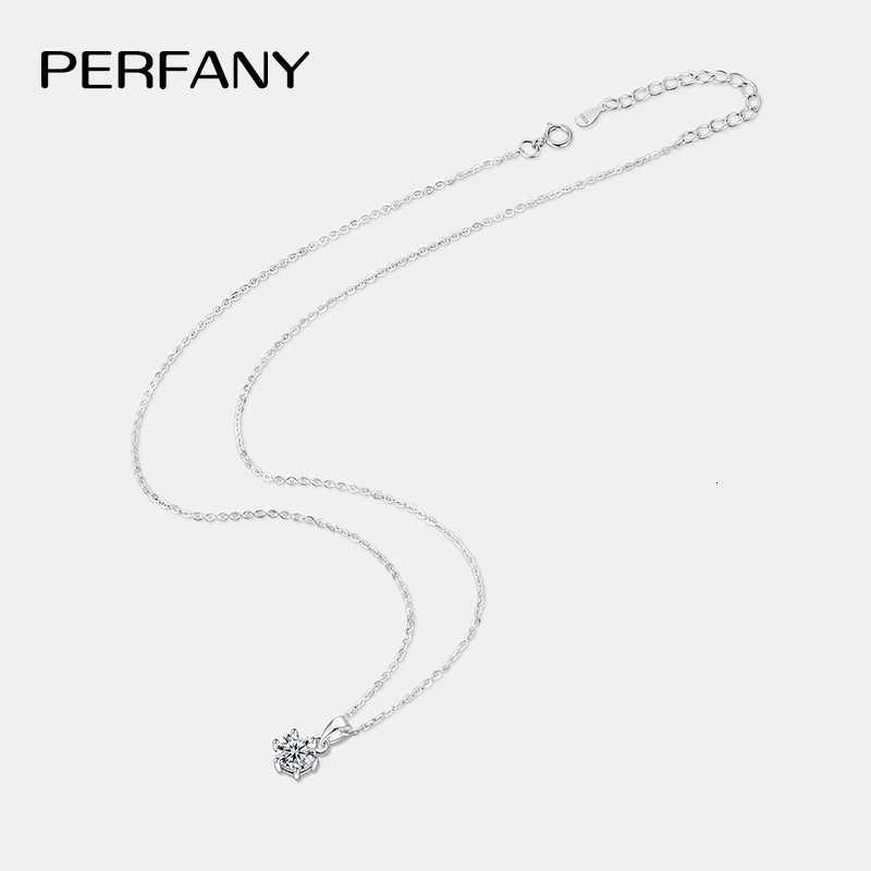 0.5-5CT Moissanite Necklace for Women S925 Pure Silver IC Six Claw Round Diamond Pendant Minimalist Wedding Jewelry W250712