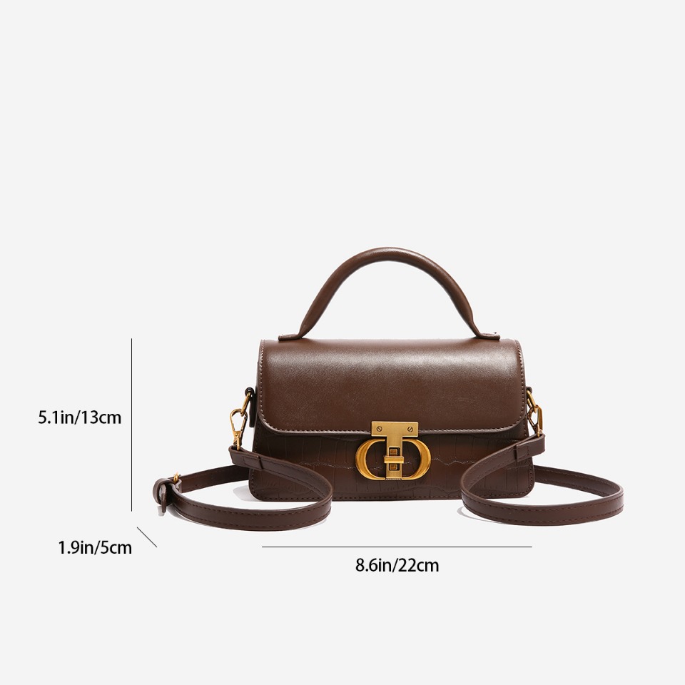 Small Leather Armpit Party Bags for Women Shoulder Crossbody Bag Ladies Vintage Underarm Handbags Summer Lock Tote Sac 2025 New