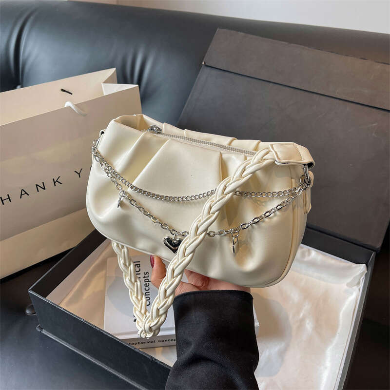 Niche Cloud Pleated Women's 2025 New Fashion Versatile Underarm Chain Shoulder Crossbody Bag