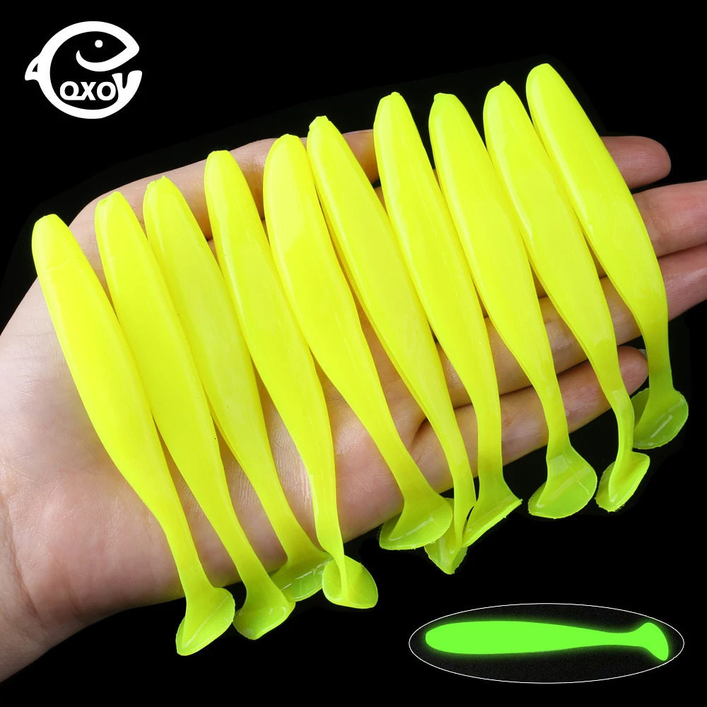 QXO 50 PcsLot Swimbait Soft Lure Silicone Bait Shad Wobbler Sea Worm Streamer 71013cm Spinnerbait Accessories 250708