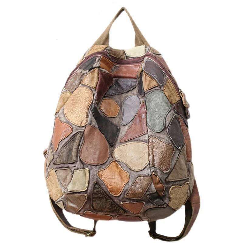 Retro Genuine Women's Backpacks Casual Handmade Design Handbags Top Layer Leather Backpackage Shoulder Bags