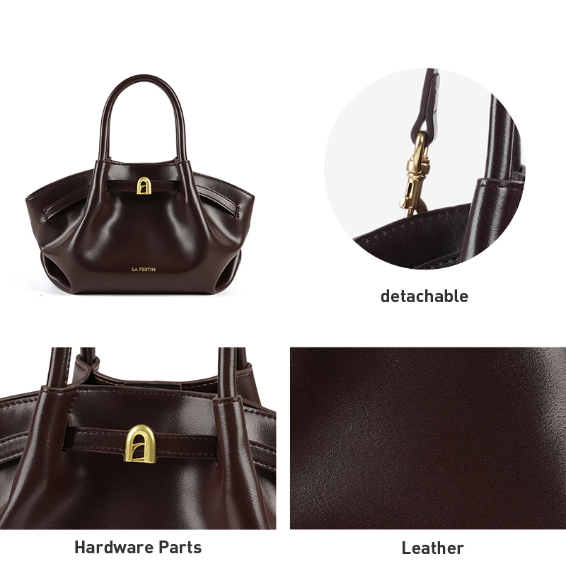 LA FESTIN Leather Bag New Suede Handbag Women's bags Luxury brand Bag Fashion Shoulder Bag Crossbody Bag Bucket Bag small size