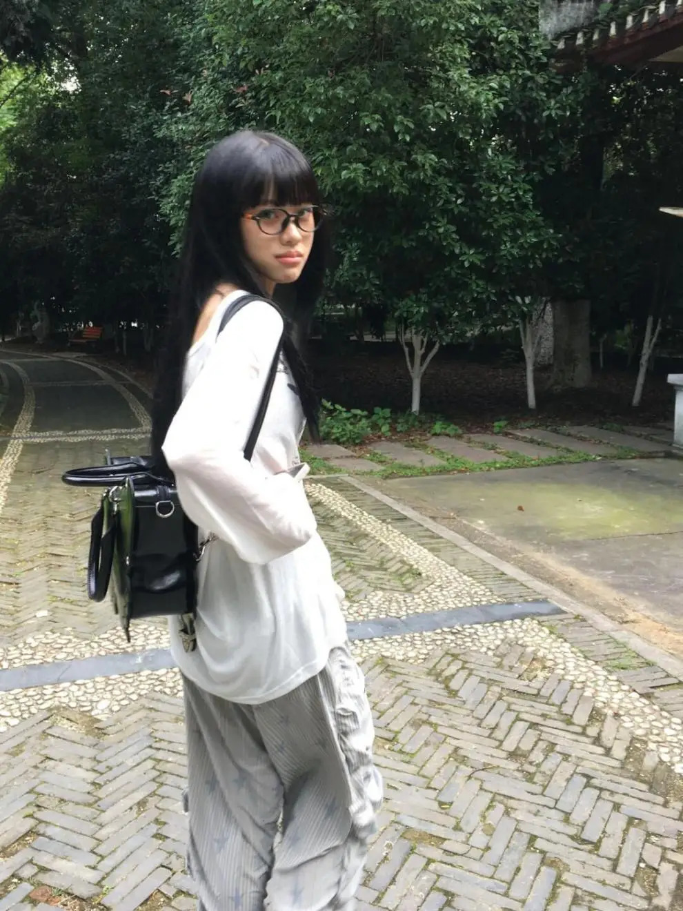 Korean Fashion Graphic Tees Slightly Transparent T Shirt Women Clothing Long Sleeve Loose T-shirt Streetwear Spring Tops 250707