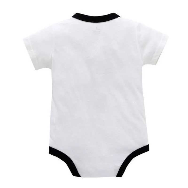 Newborn Baby Clothing Summer Gentleman Rompers 0-12M Infant Boys Cotton Jumpsuit Male Bebe Body Clothes Tie Print Short Sleeve Z250712