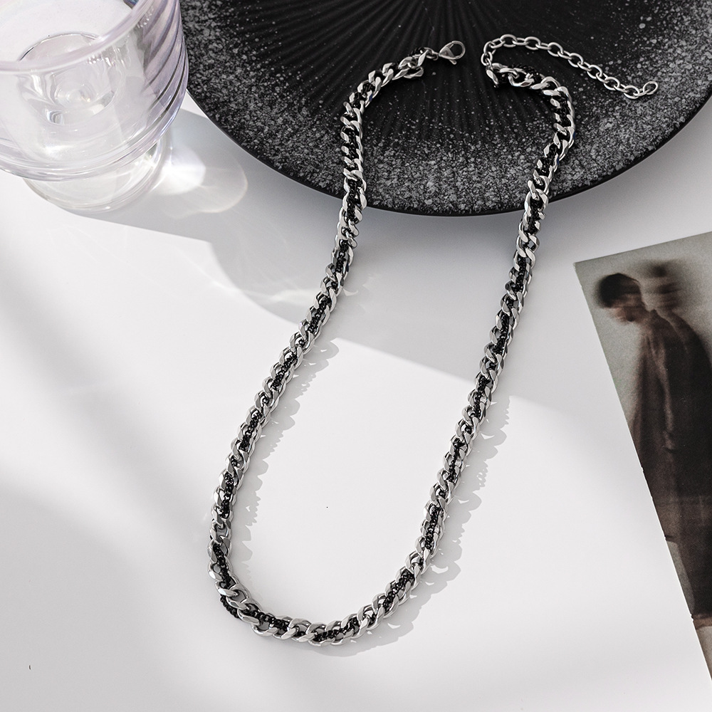 Luxury Jewelry Designer Jewelry Japanese And Korean High Street Simple Hip Hop Necklace INS Unisex Niche Design Street Hip Hop Titanium Steel Collarbo