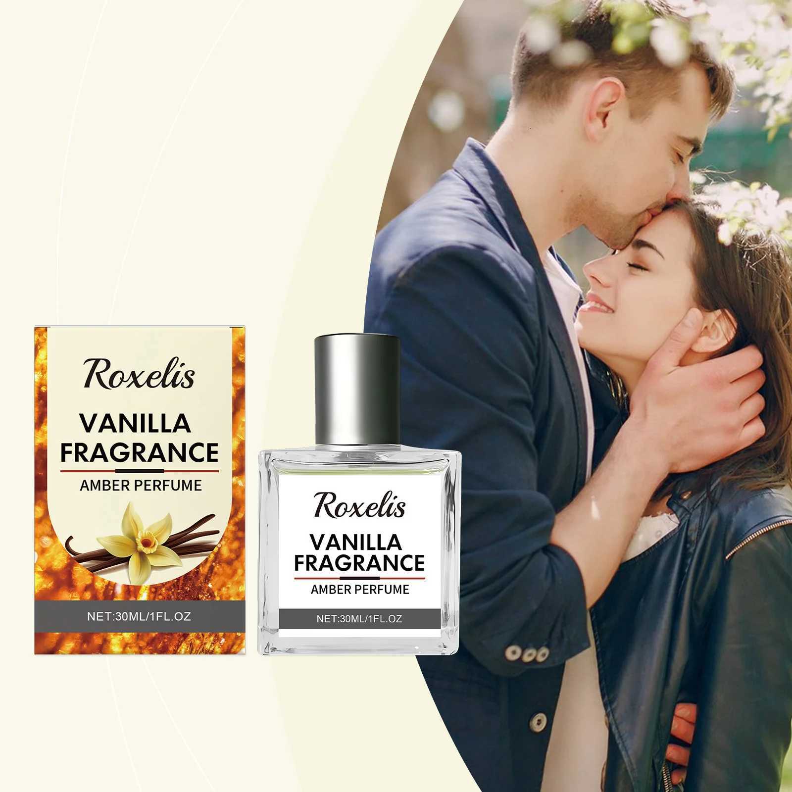 Roxelis 30ml Vanilla Amber Perfume Light Fragrance Charm Release Fresh Wood Scent Dating Atmosphere Pheromone Body Perfume W250712