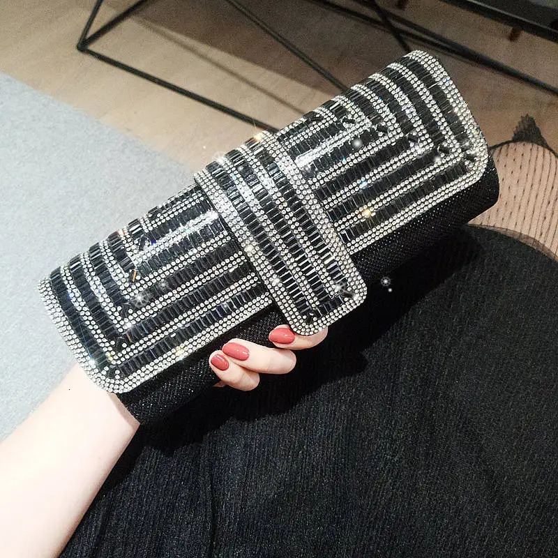 Factory Direct Sales Stick Diamond Three Discount Dinner Bag Hand Armpit Chain Wedding Party Crystal Evening Clutch 250703