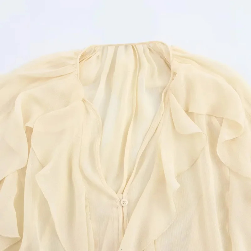 TRAF Elegant Shirts Blouses Womens Spring Long Sleeve Blouses Ladies Fashoin Casual Y2k Vintage Purple Yellow Tops 250708
