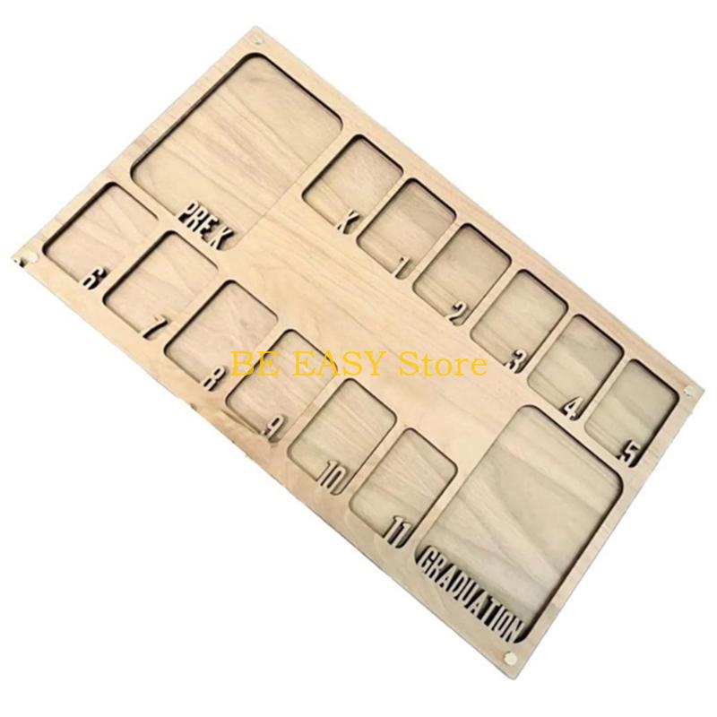 E28F Personalizing School Years Photo Pre-K to 12 Wooden Keepsakes for Kids Graduation Gift Memory Frame H260306