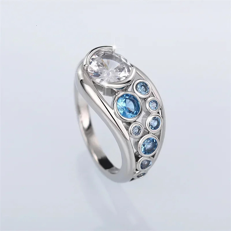 Specialinterested Colorful Cubic Zirconia Rings for Women Unique n Female Wedding Anniversary Party Fashion Jewelry 250704