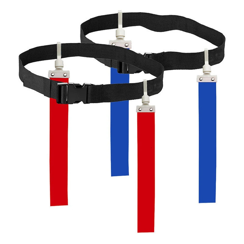 1PC Football Waist Flag Bright Color American Football Match Training Belt Adjustable Soccer Rugby Flag Tag Waist Strap 250712