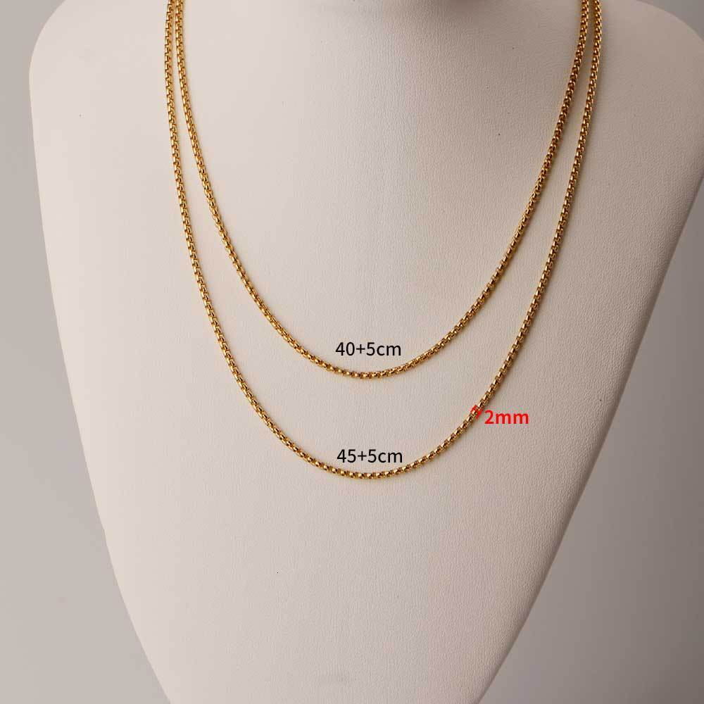 Luxury Jewelry Designer Jewelry Trendy Men's And Women's Punk Thick Chain Square Pearl Titanium Steel Necklace 1 2 3 5 6mm Hip Hop Style Non