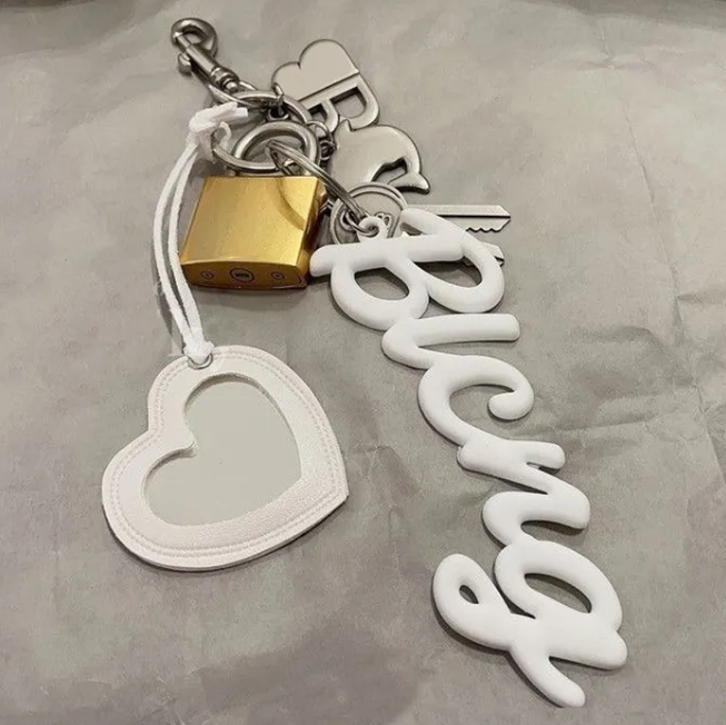 Stylish Charm Keychain with Tassels and Metal Lock Fashionable cessory for Handbags Crossbody Bags and Car Keys L250928BUJ2