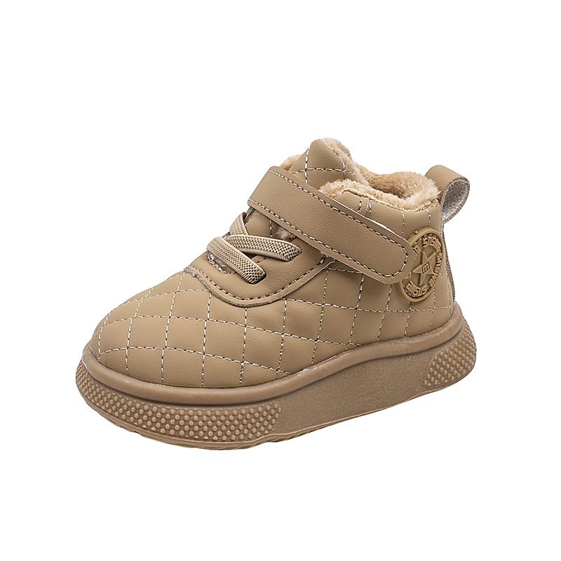 Kids Warm Cotton Shoes Winter New Plush Cotton Shoes Boys Girls Thickened Soft Sole Non-slip Toddler Shoes Boots Sizes US1C-US9C 000202