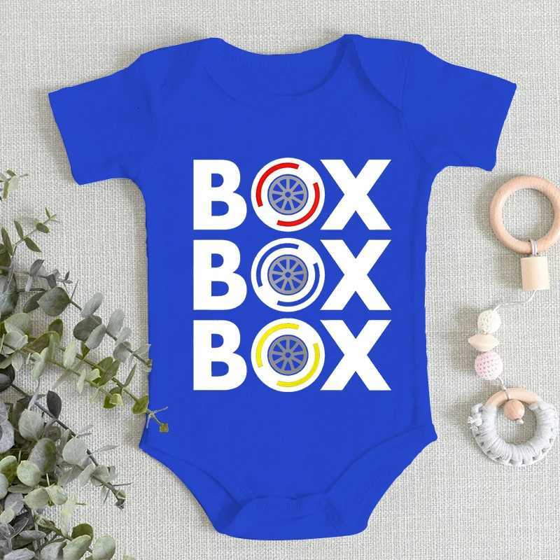 Box F1 Tire Compound Design Newborn Bodysuit Short Sleeve Jumpsuit Boy Girl Baby Clothes Soft Cotton Infant Romper Z250712