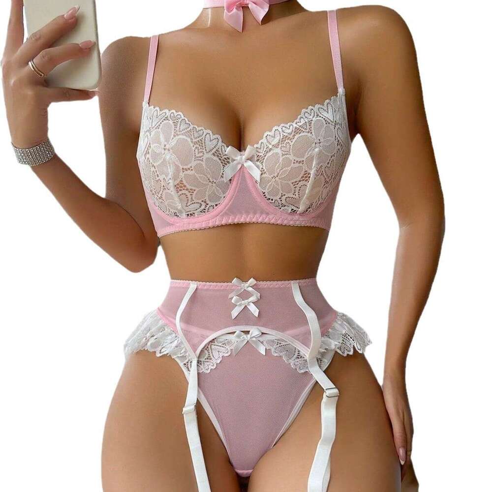 Sexy Lingerie Set Lace Lingerie Sexy Underwear Lingerie Sexy Ladies Push Up Lace Bra Set Underwear Maid Costume With Underwire