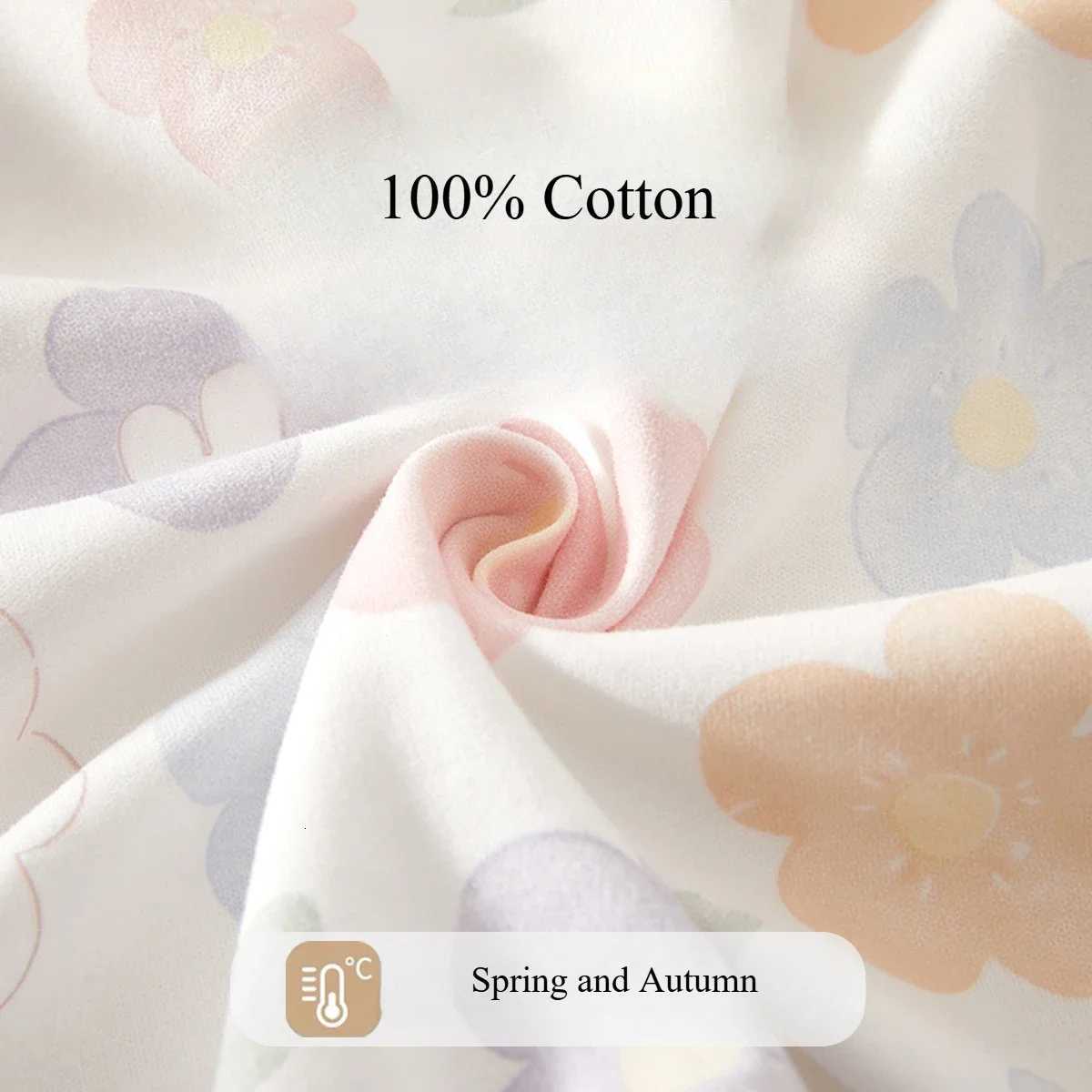 100% Cotton Baby Onesie Boys Girls Long Sleeve Romper Cute Printed Fruit Infant Onesie Pajamas 1-3-6-9 Months Four Seasons Universal Z250712