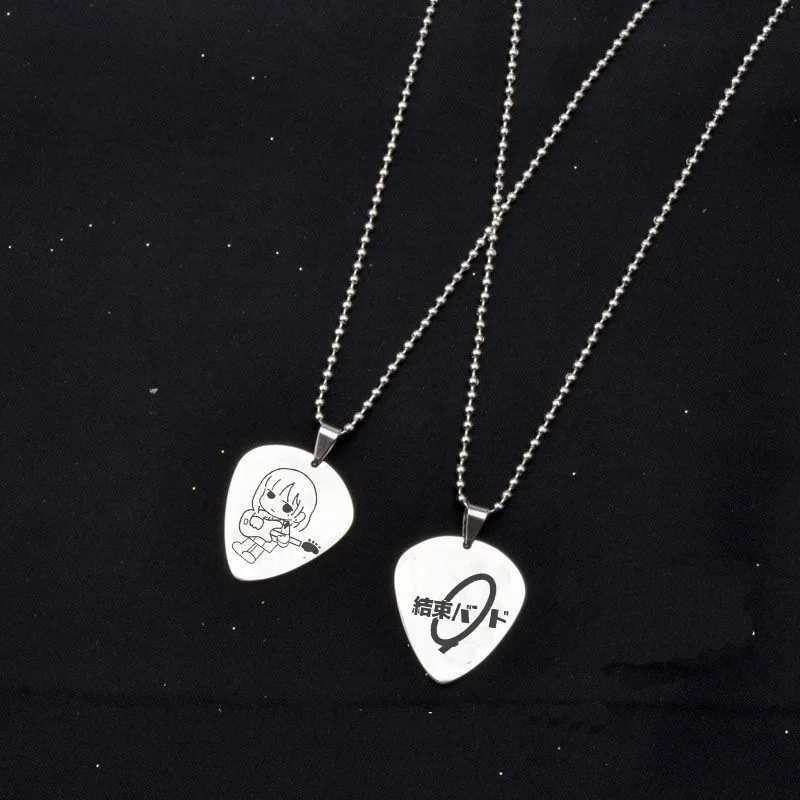 BOCCHI THE ROCK Anime Peripheral Necklace Gotoh Hitori Cute Yamada Ryo Guitar Pick Ijichi Nijika Laser Ttering Kawaii Gift W250712