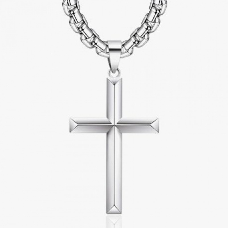 Luxury Jewelry Designer Jewelry European And American Cross-border Classic Retro Cross Necklace Chain Horsebit Chain Clavicle Chain Hip-hop Trendy